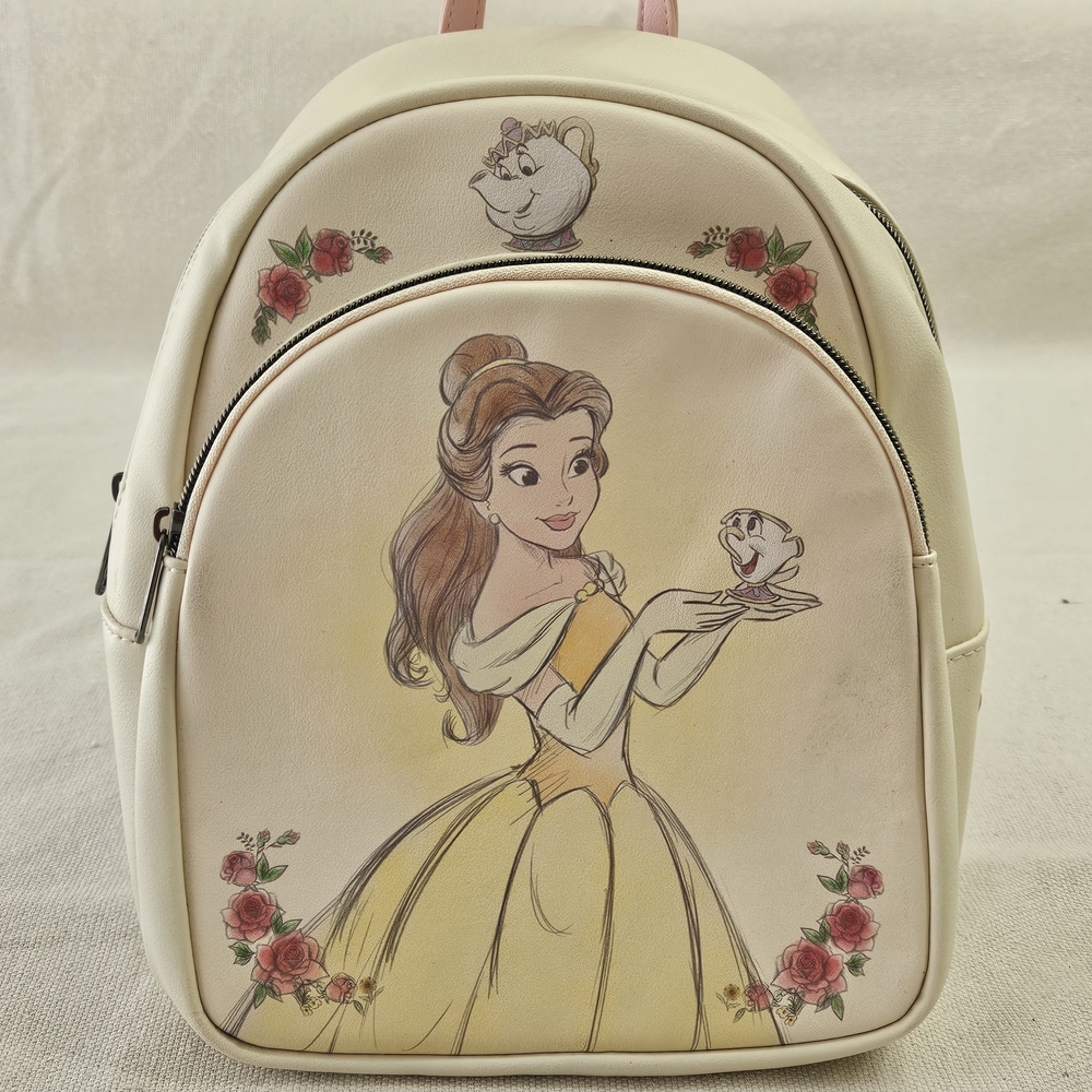 Loungefly Disney Beauty and the Beast Belle Mini Backpack Floral Sketch *Rare*